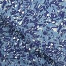 Jersey Muster Nr. 2 dunkelblau blau grau weiss 95 % Baumwolle und 5 % Elastan Ökotex 100