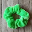 Scrunchie Samt 10 cm grün neon Haargummi