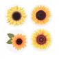 Preview: 8 Aufkleber 38 mm SONNENBLUME Nr. 1 gelb