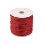 Preview: 18 Meter Baumwollband Kordel Schnur 1mm rot auf der Rolle
