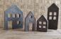 Preview: Deko Haus Nr. 4 grau mit Glitzer Kantenhocker