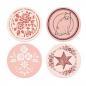 Preview: 8 Aufkleber 25 mm MUSTER pastell Nr. 1