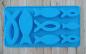 Preview: Silikon - Gießform 8 Fische blau