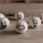 Preview: Nr. 3 EMOJI Holzperle 20 mm mit Gesicht