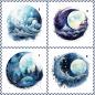 Preview: Holzscheibe MOND 50 mm Auswahl