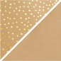 Preview: SnapPap Glanzeffekt gold / braun Pünktchen 100 x 50 cm