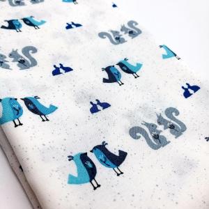 Patchwork Baumwolle No. 10 Ökotex 100 Eichhörnchen Eule pastell