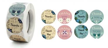 8 Aufkleber 25 mm THANK YOU Nr. 18