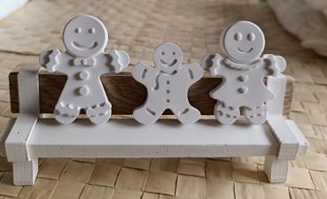 DEKO Lebkuchenmännchen Nr. 1 MANN weiß