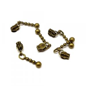 Zipper Schieber BASIC SPITZE 3 mm altmessing