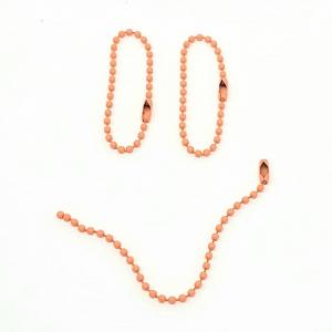 Kugelkettchen 10 cm Metallkette orange