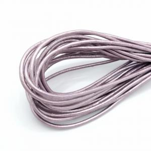 Lederband fliedermetallic 1,5 mm echt Rindsleder rund Schnur Lederriemen