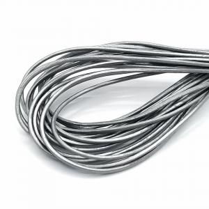 Lederband silbergrau 1,5 mm echt Rindsleder rund Schnur Lederriemen