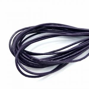 Lederband dunkellila 1,5 mm echt Rindsleder rund Schnur Lederriemen