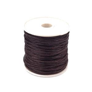 18 Meter Baumwollband Kordel Schnur 1mm dunkelbraun 1 auf der Rolle