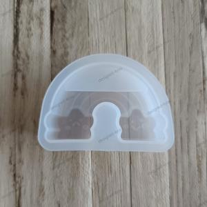 Silikon - Gießform REGENBOGEN Karten- Fotohalter