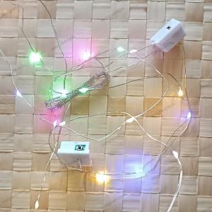 Lichterkette bunt 2 Meter 3-fach Modi 20 Lichter