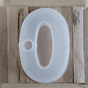 Silikon - Gießform Zahl 0 Geburtstag für Stabkerze