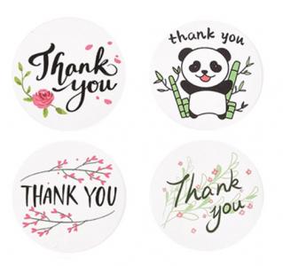 8 Aufkleber 25 mm THANK YOU Nr. 14