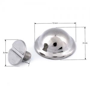 Buchschraube RUND 13 mm silber