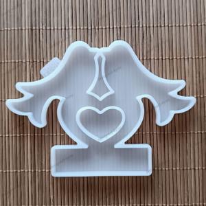 Silikon - Gießform Einschieber Taubenpaar Herz