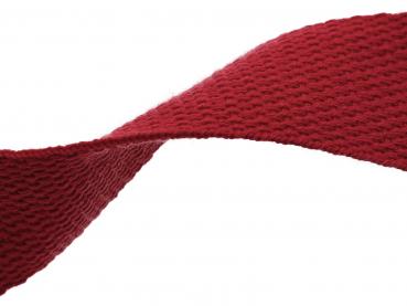 Gurtband Baumwolle Polyester 32/2 mm bordeaux