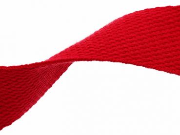 Gurtband Baumwolle Polyester 32/2 mm rot