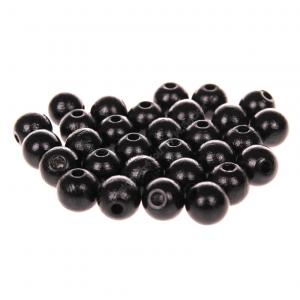 Holzperlen 10 mm schwarz