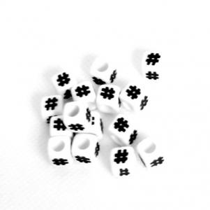 # Würfel  schwarz weiss 7 x 7 mm - Kopie