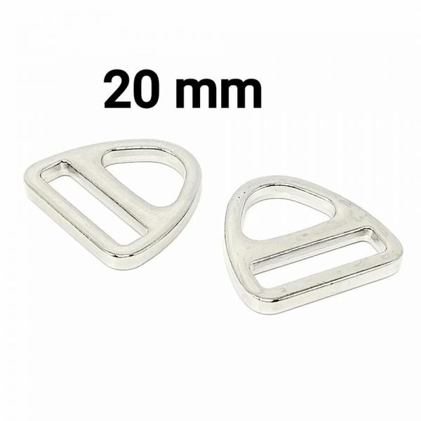 Dreieck D-Ring 20 mm silber