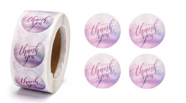 1 Aufkleber 25 mm THANK YOU Nr. 17