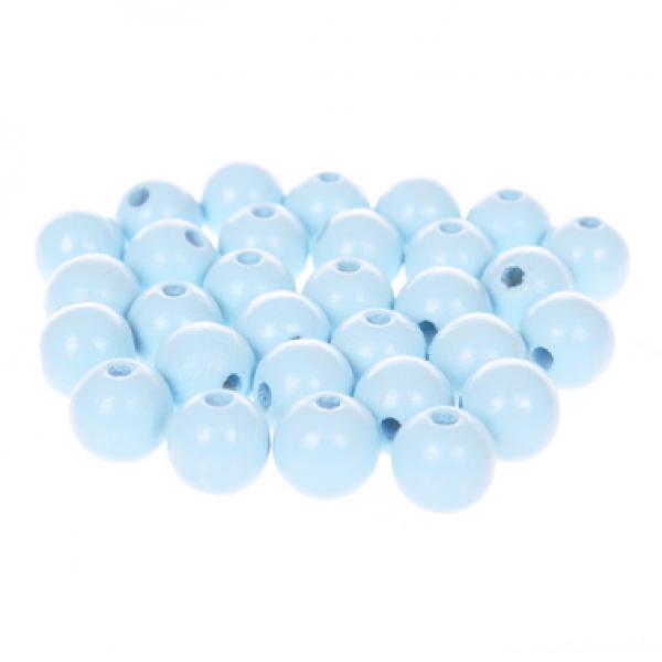 Holzperlen 10 mm pastellblau