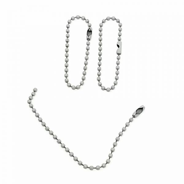 Kugelkettchen 10 cm Metallkette grau