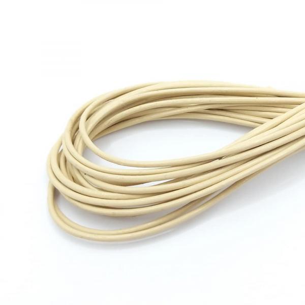 Lederband sand 1,5 mm echt Rindsleder rund Schnur Lederriemen