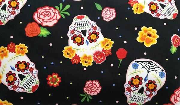 Täschchen "Flower Skull" DIY Materialpackung Nr. 1