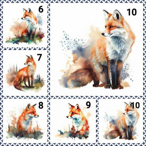 STUMPENKERZE mit Bild FUCHS Auswahl 90 x 50 mm