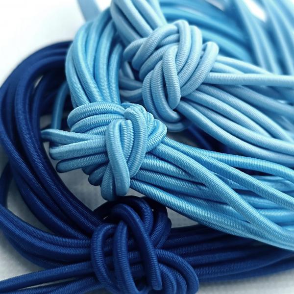 21 Meter Gummikordel rund 2 mm Farbmix (Rundgummikordel)