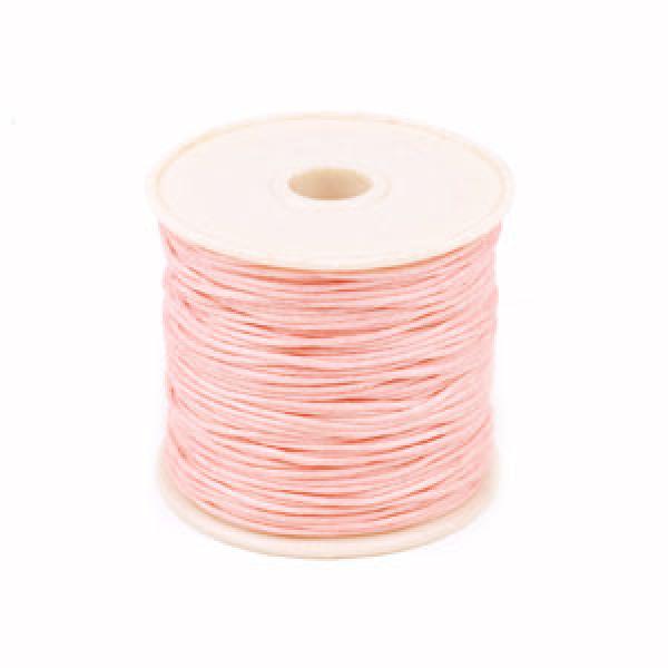 18 Meter Baumwollband Kordel Schnur 1mm rosarot auf der Rolle