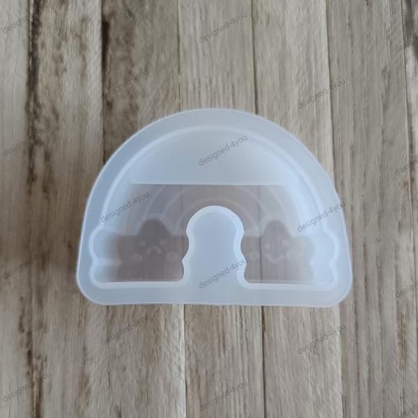 Silikon - Gießform REGENBOGEN Karten- Fotohalter