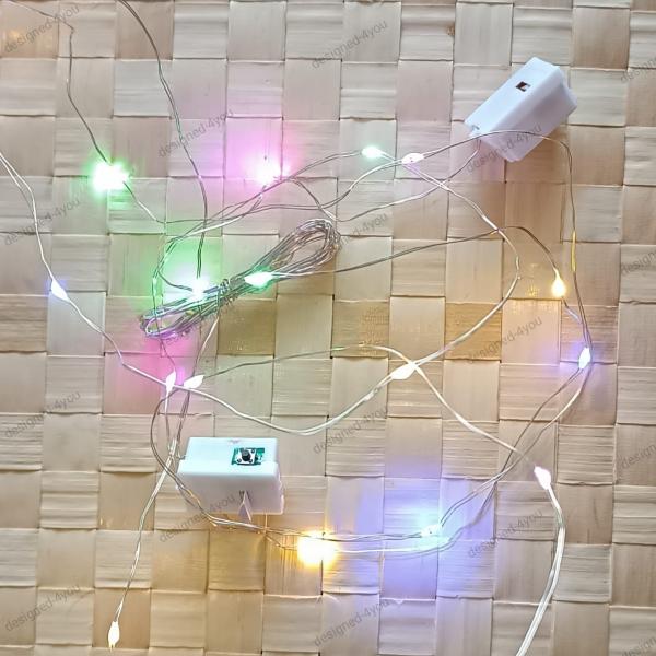Lichterkette bunt 2 Meter 3-fach Modi 20 Lichter