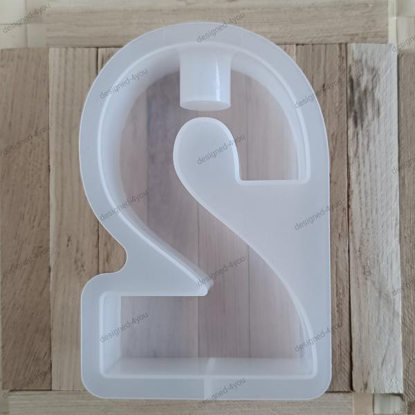 Silikon - Gießform Zahl 2 Geburtstag für Stabkerze 22 mm