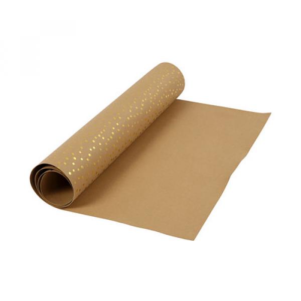 SnapPap Glanzeffekt gold / braun Pünktchen 50 x 50 cm