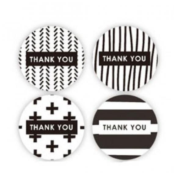 8 Aufkleber 25 mm THANK YOU Nr. 4