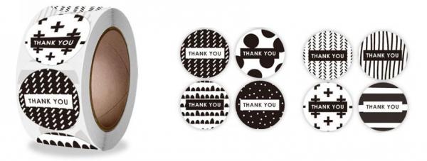 8 Aufkleber 25 mm THANK YOU Nr. 4
