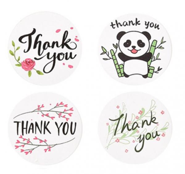 8 Aufkleber 25 mm THANK YOU Nr. 14