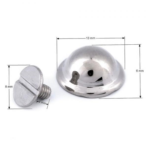 Buchschraube RUND 13 mm silber