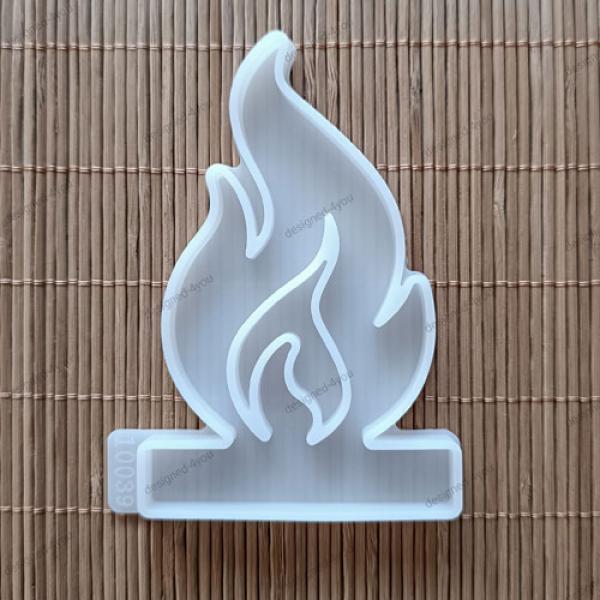 Silikon - Gießform Einschieber Lagerfeuer Feuer Flamme