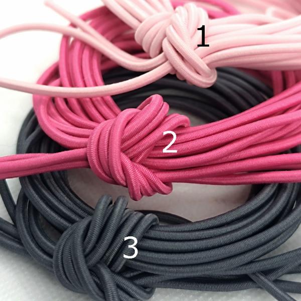 Gummikordel rund 2 mm pink (Rundgummikordel) Nr. 2