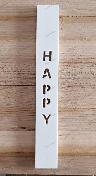 Deko Klötzchen HAPPY 160 x 22 x 8 mm vertiktal KeraQuick