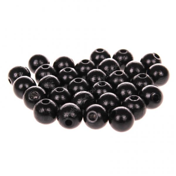 Holzperlen 10 mm schwarz
